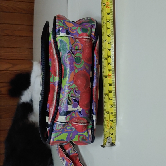 Betsey Johnson Cherries and Stripes Crossbody Saddle Bag - Picture 10 of 17